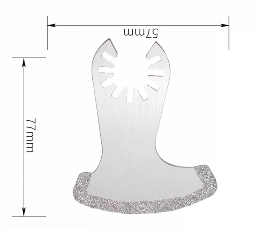 77*57mm Outils Multi-Oscillants pour la Découpe de Pierre