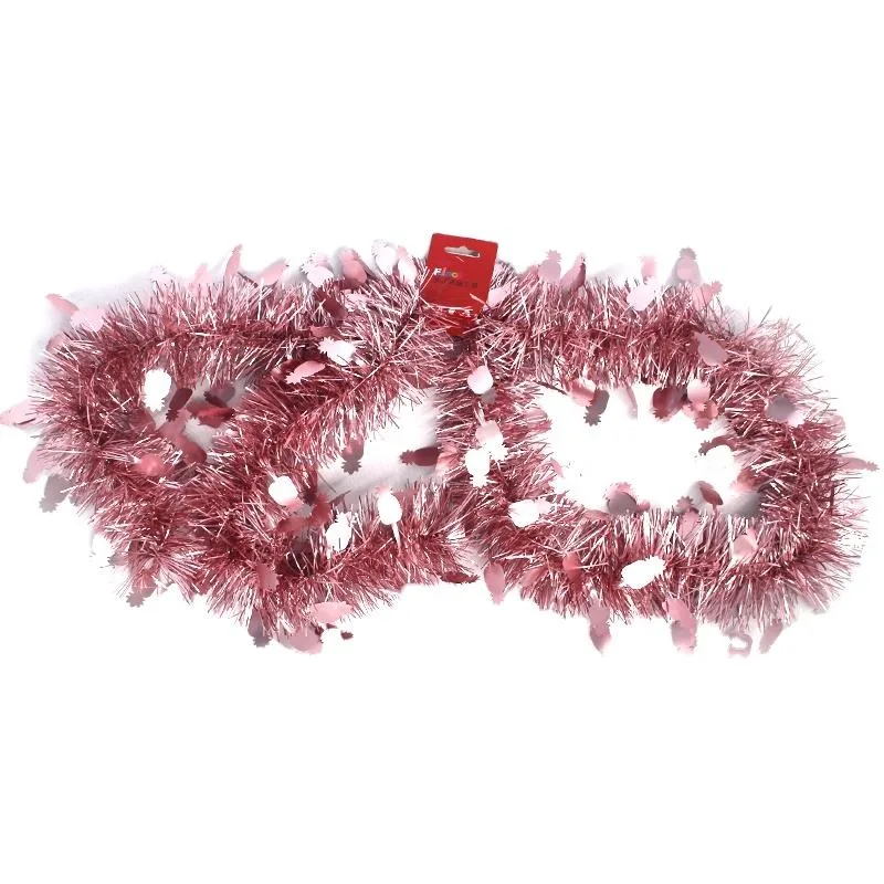 Adorno Mate Color Navidad Tinsel Garland con cables