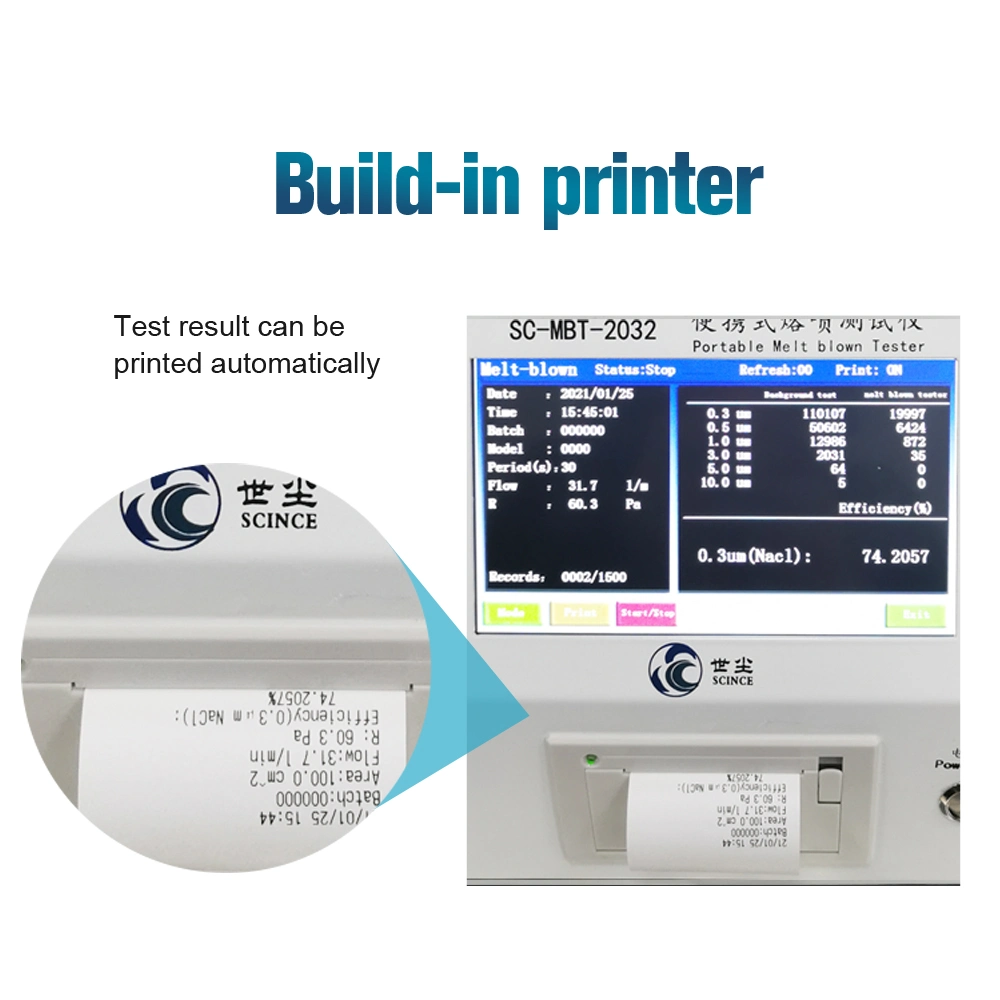 Portable Melt-Blown Fabric Test Equipment for Filter Efficiency and Resistance