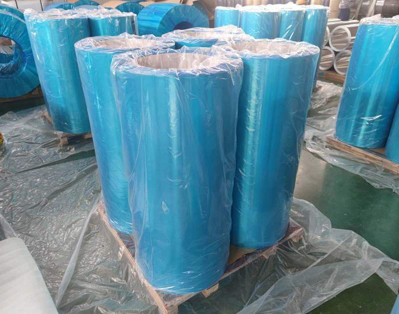 1050 1060 1100 3003 3004 3105 8011blue PVC/PE Film Coated Aluminum/Aluminium Coil/Roll