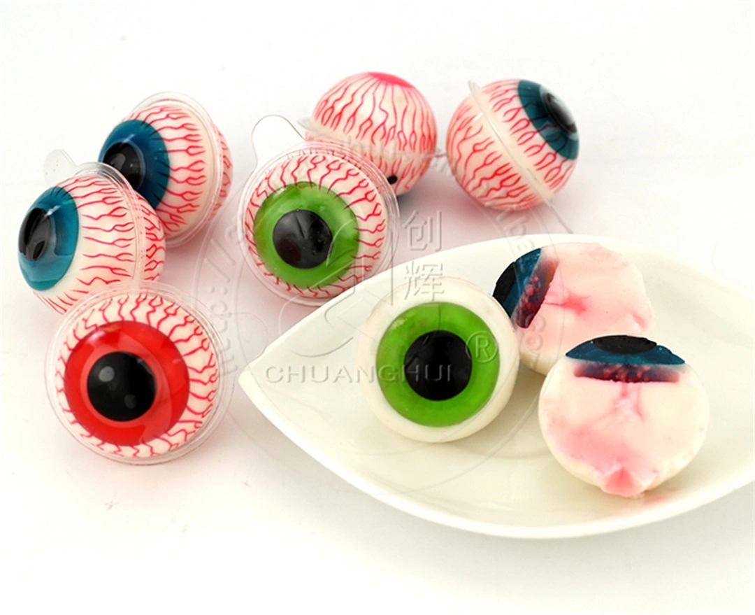 Halloween Sweet Round Eyeball Jam Filled Soft Gummy Candy