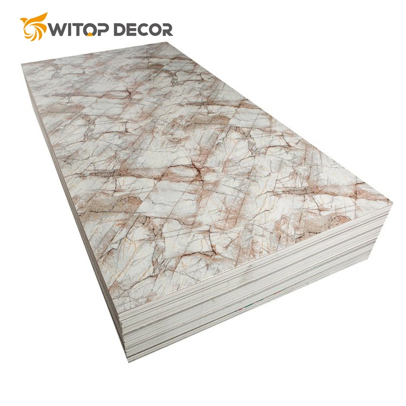 2023 Smoke Proof Precision Film PVC UV Marble Sheets for Wall Decoration