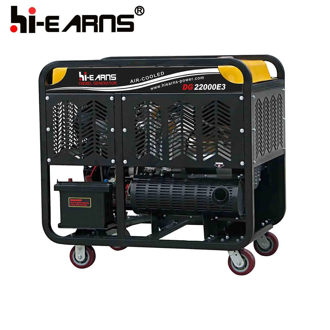 Wheels and Armrest 16kw Open Type 20kVA Air-Cooled Start Open Frame Generator Set