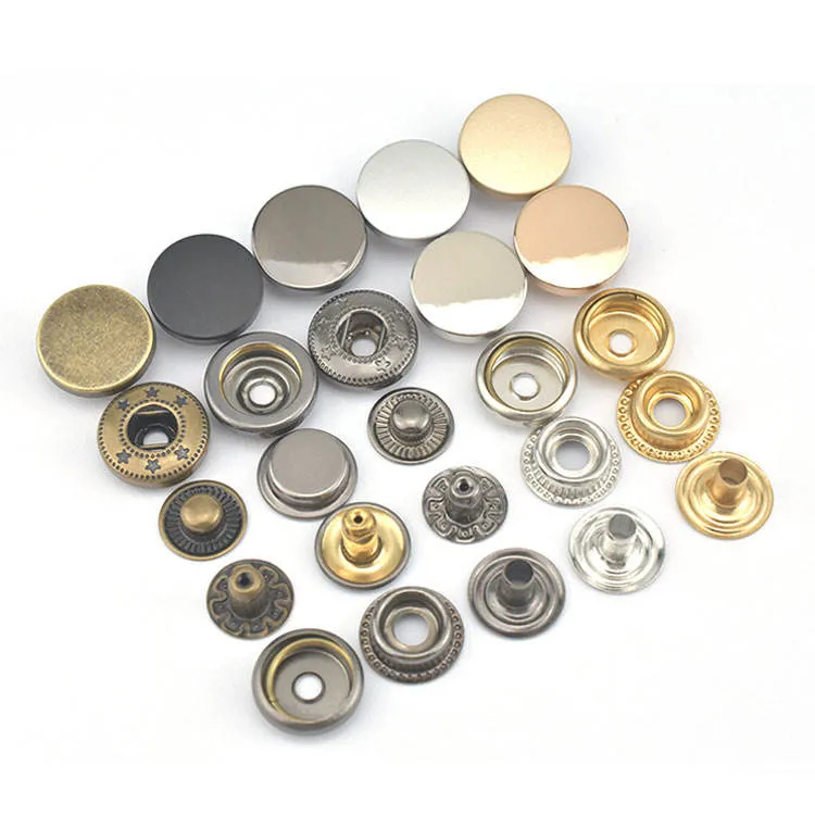 Custom Size Decorative Snap Button Metal Jean Button Accessories Brass Zinc Alloy Washable Durable Rivets Buttons for Clothing