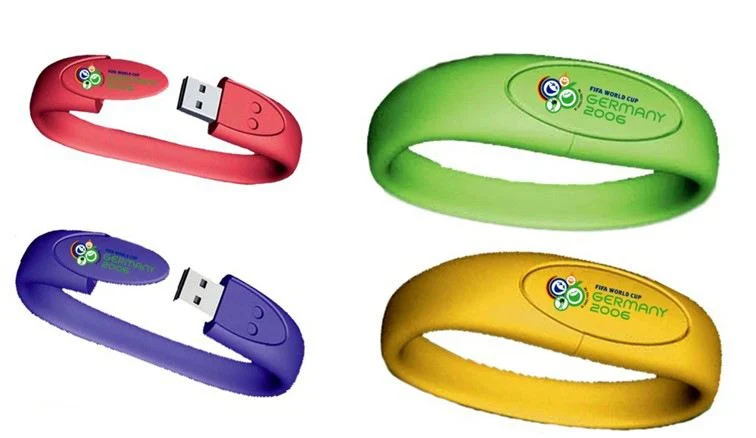 Pulseira de silicone bracelete disco flash USB