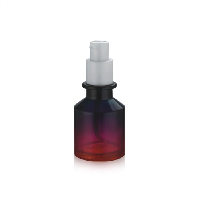 40ml 60ml 100ml 120ml 200ml Cosmetic Bottle Gradient Color Luxury Glass Lotion Pump Bottle and Glass Cream Jar