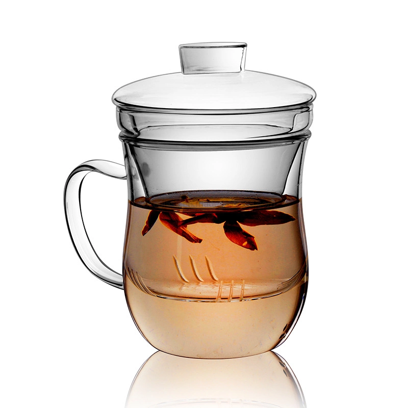 Amazon Ventes Chaudes Fournisseur d'Or Tasses à Thé en Verre en Borosilicate avec Soucoupes Ensemble de Thé en Vrac à Vendre Tasse à Boire Ensemble de Thé