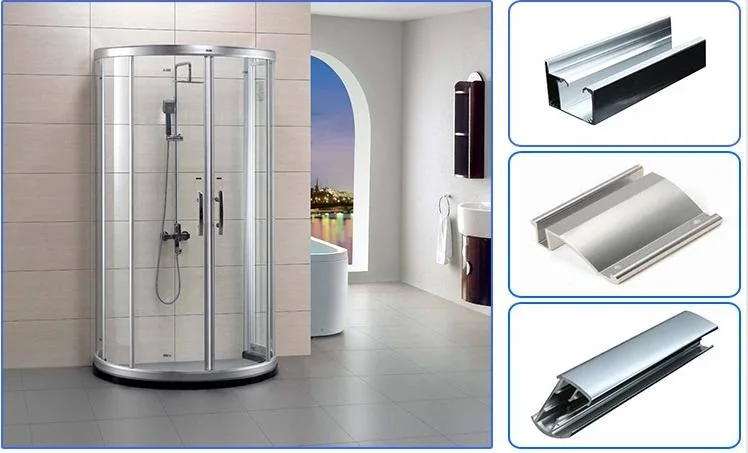 Aluminum Luxury Simple Design Shower Room with Tempered Glass Aluminum Extrusion Profile Frame