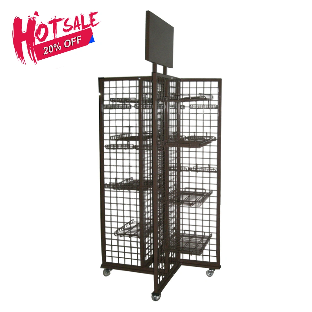 Giantmay Stainless Steel Bakery Bread Racks Wire Mesh Retail Display Stand
