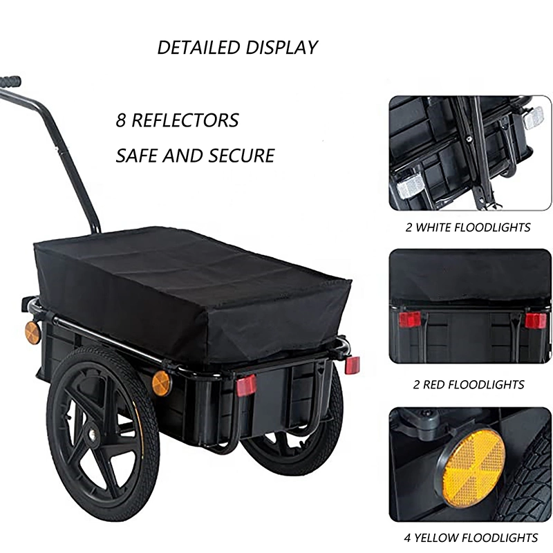 Hot Sale Folding Pet Bike Cargo Trailer Storage Cart Carrier