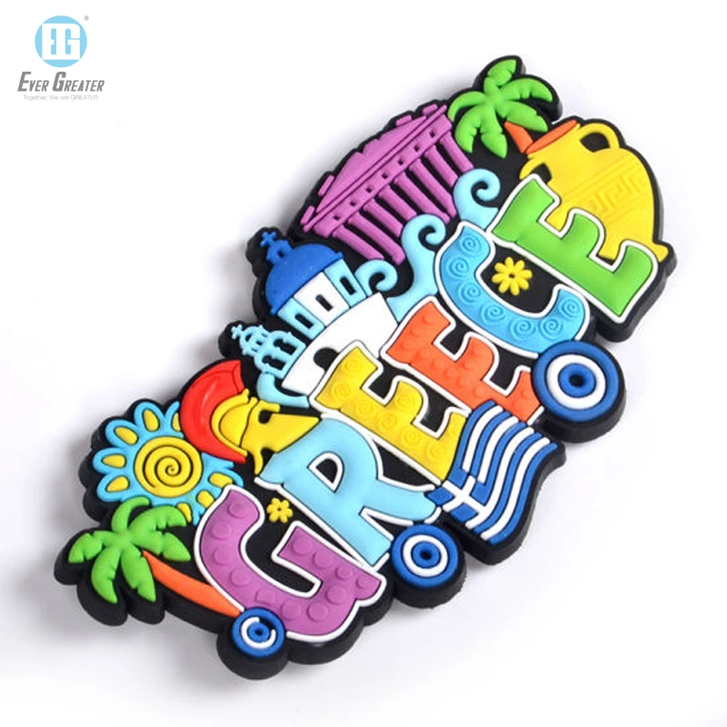 Custom logo 3D PVC borracha Turismo países souvenirs frigorífico Magnet Ímanes promocionais personalizados para frigorífico