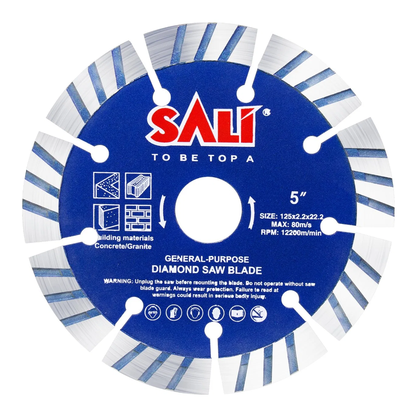 Sali 4.5inch 115*1.8*22.2mm High quality/High cost performance Segment Turbo Diamond Saw Blade