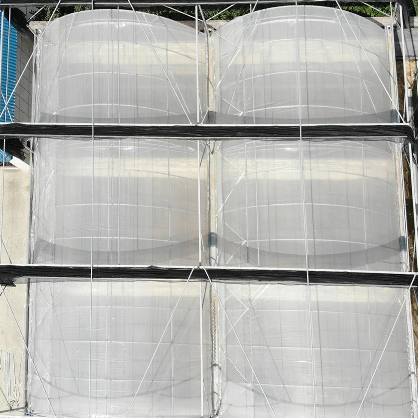 Modern Plastic Film Greenhouse with Steel Skeleton and Hot Drip Galvanized Bolt for Vegetables