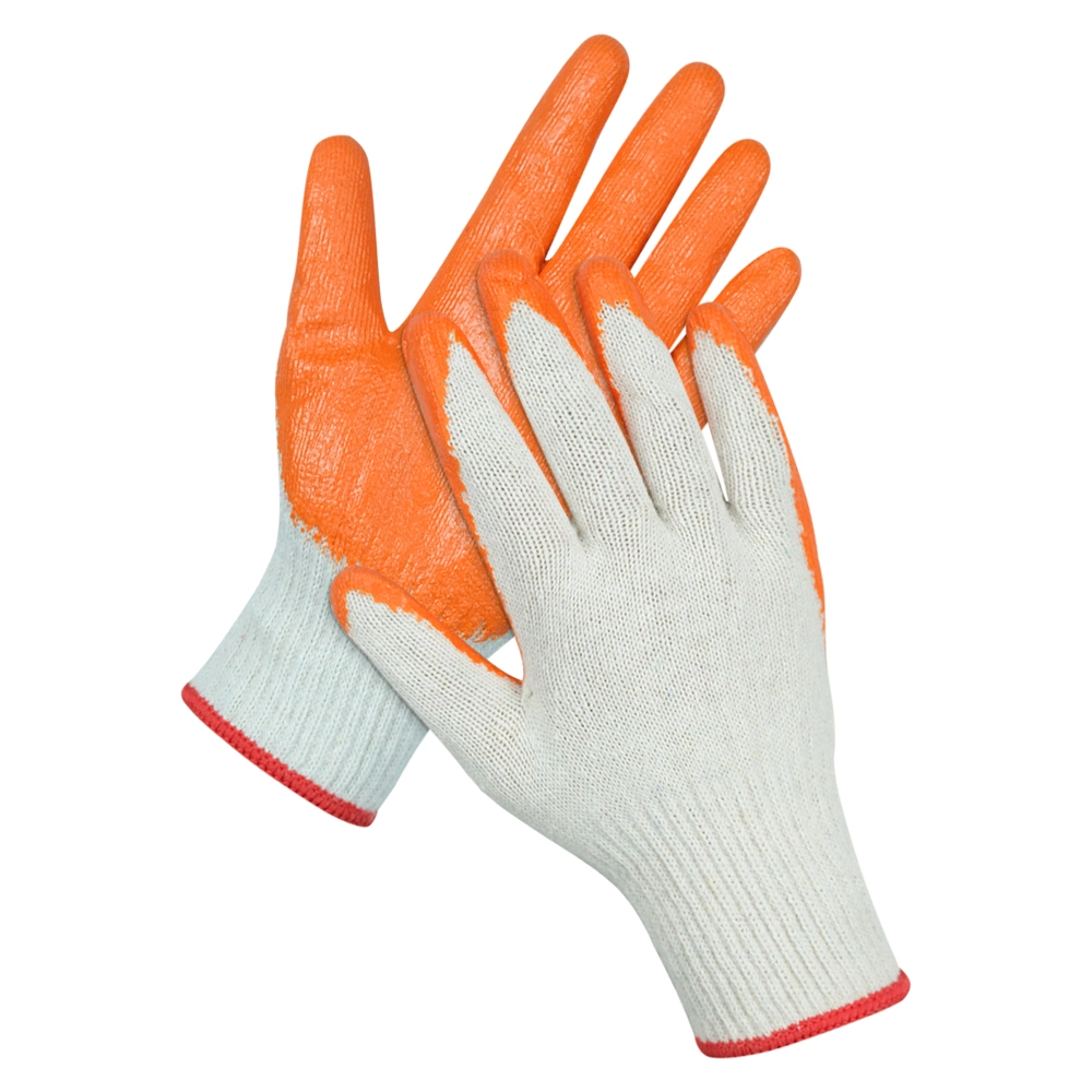 Wholesale Price 30-80g/Pairs Protective/Hand/Industrial/Construction/Safety/Work Labor Cotton Knitted Latex Coated Gloves for Working