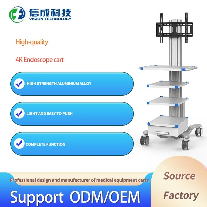 Estación de trabajo portátil móvil Endoscopia Carro médico Carro Endoscópico Hospital Muebles