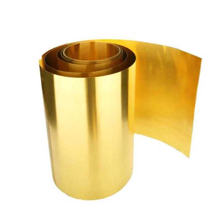 ASTM En JIS Customied Size Brass Coil 0.5mm 1mm 1.5mm Yellow Metal Brass Coil Price for Decoration