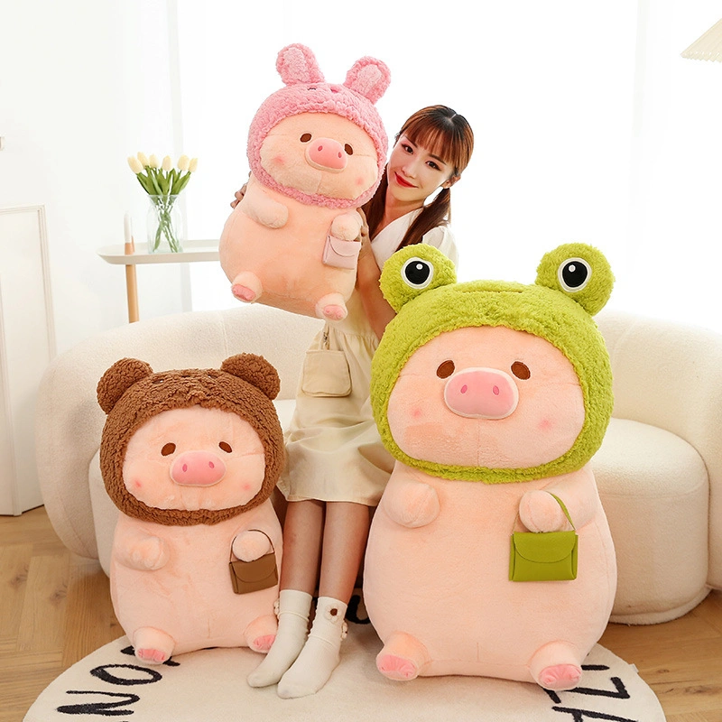 Vente chaude oreiller peluche personnalisé farcies mignon de porc coussin Lulu jouet