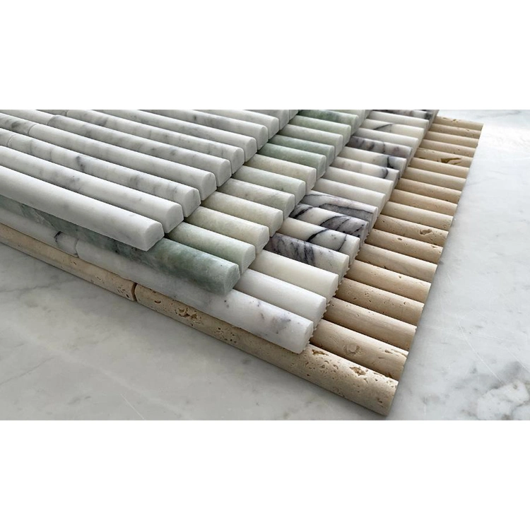 Flute Travertine Marble Wall Cladding Natural Stone Matt Wall Marble Fluted Honed Travertine Tile