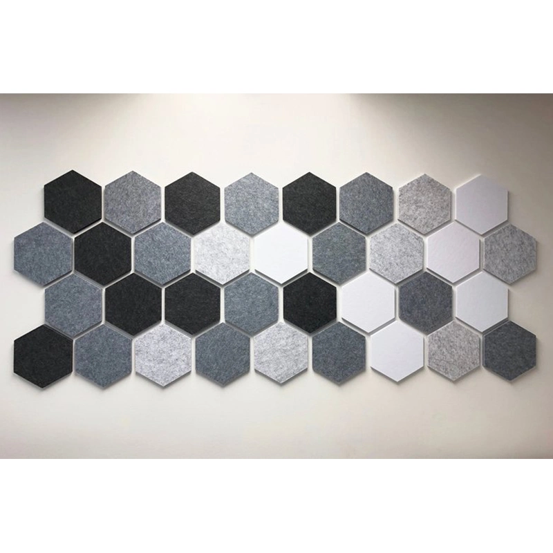 Hexagon Acoustic Panel Different Shape Office Wall Decoration Polyester Fiber Anti-Noise Acoustic Panel