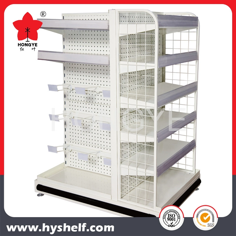 Customized Size Wooden Metal Shelf Display Rack for Supermarket