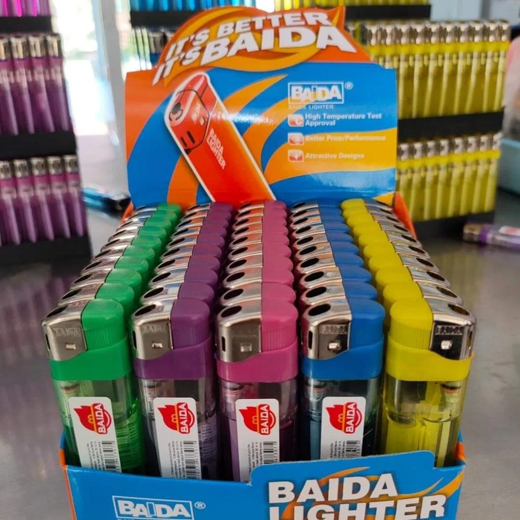 Baida Lighters Promotional Cheap Plastic Electronic Gas Briquet Disposable Lighter
