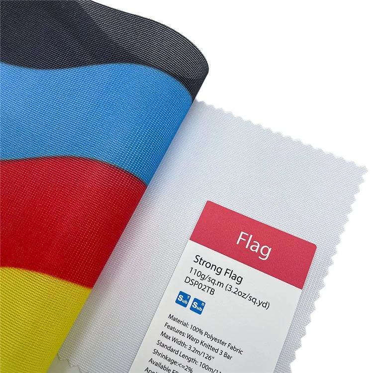 100% Polyester Flagge Banner Stoff Digitaldruck Stoff Färbesublimation Flagge Abric