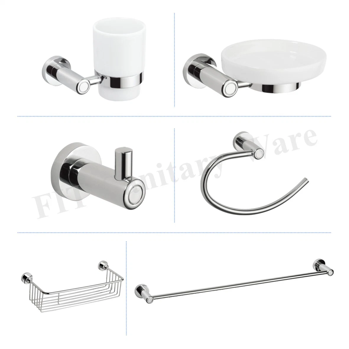 Economic Brass Material Chrome Plated Bar/Hook/Holder Sanitary Ware Bathroom Acceossories Bab5200