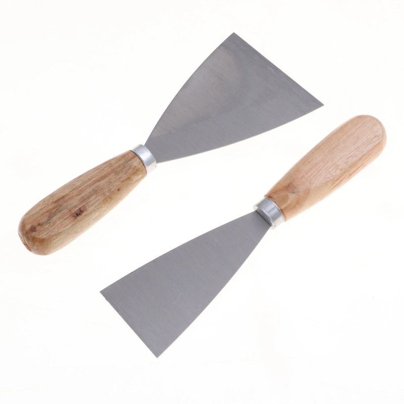 سكين كروي من الفولاذ الكربوني بمقبض خشبي