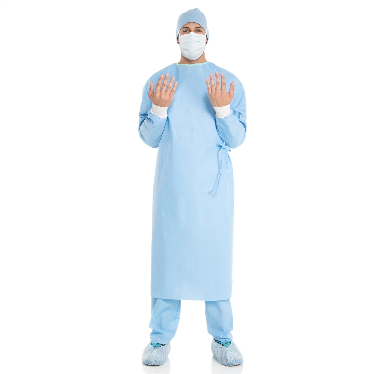 Disposable PE/PP Medical SMS Nonwoven Isolation Surgical Hospital Doctor Protective Gown