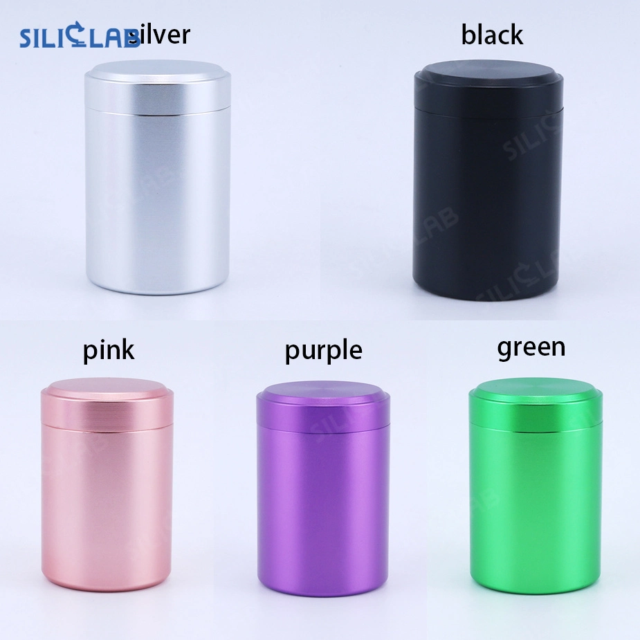 Siliclab Smoking Shop Aluminium Alloy Round Herb Tobacco Storage Jars Container Stash Box