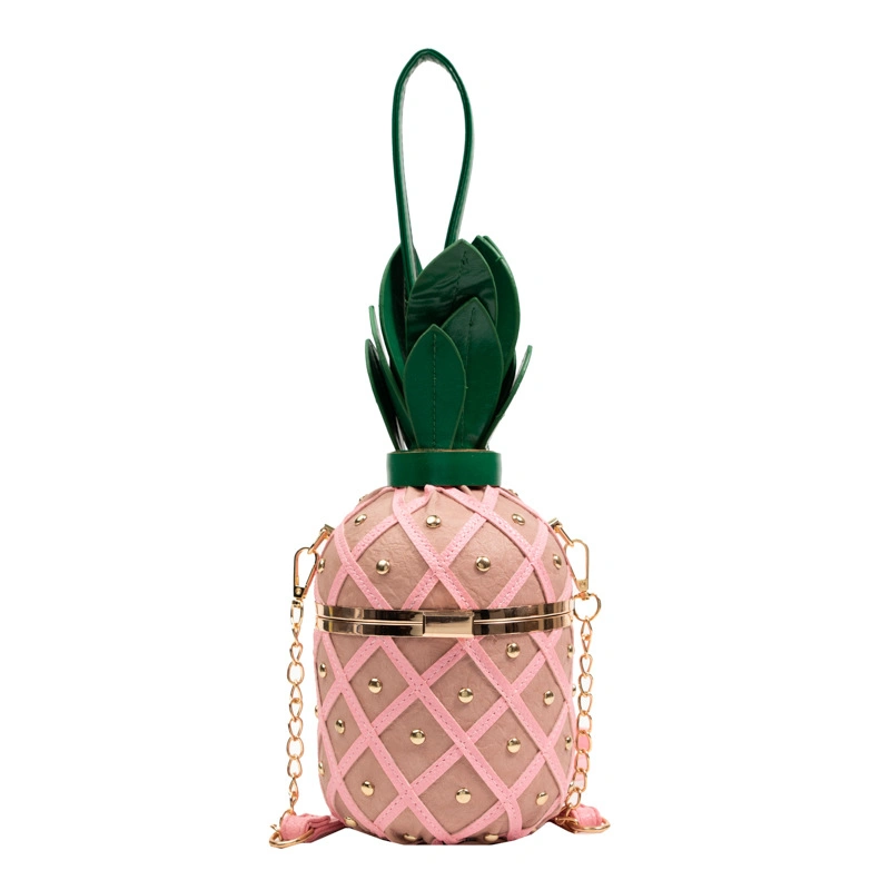 (WD5692) Pineapple Lady's Bag New Style Ladies Purse Green Small Bag Fashion Bags High quality/High cost performance  PU Leather Shoulder Bags