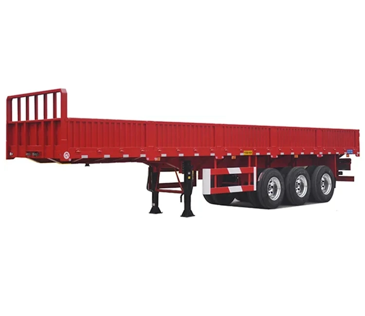 China 3 Axle 40 50 60 Ton Cage Side Wall Semi Drop Fence Log Box Van Cargo Trailer