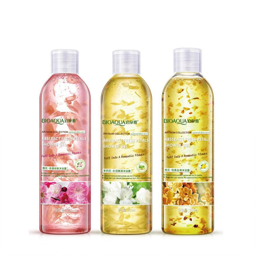 Moisturizing Lasting Fragrance Plant Extract Body Wash Petals Shower Gel for Body Care