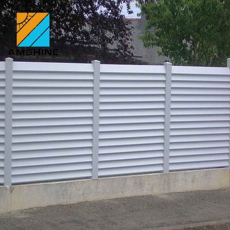 Aluminum Solid Powder Coated Black Infilled Wall Panels Garden Privacy Decorative Modular Slat Fence Panels