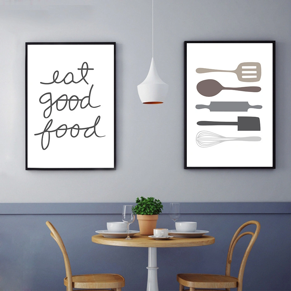 Comer buena comida, afiches y estampas menaje de cocina Decoración de pared ARTE PINTURAS