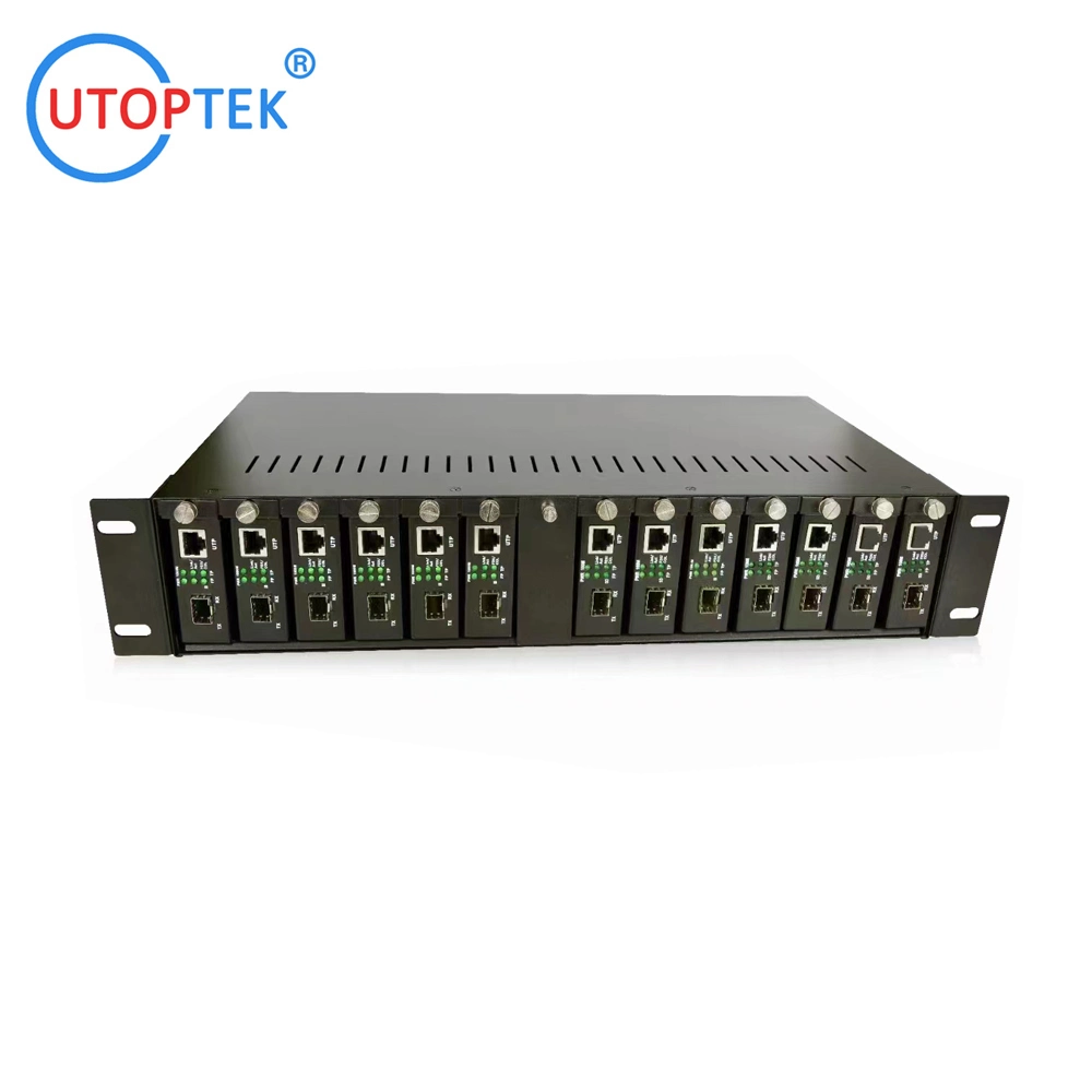 Dual Power 14slots Media Converter Rack Mount Chassis China Factory Best Price