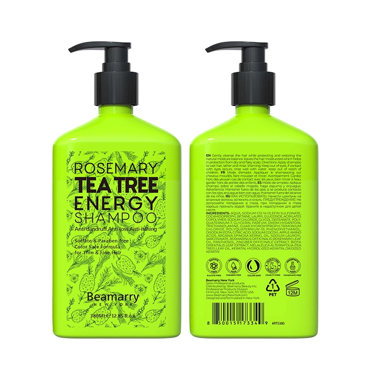 Shampoo Anti Hair Loss Organic Natural Rosemary Tea Tree Anti Hair Loss Shampoo 380ml