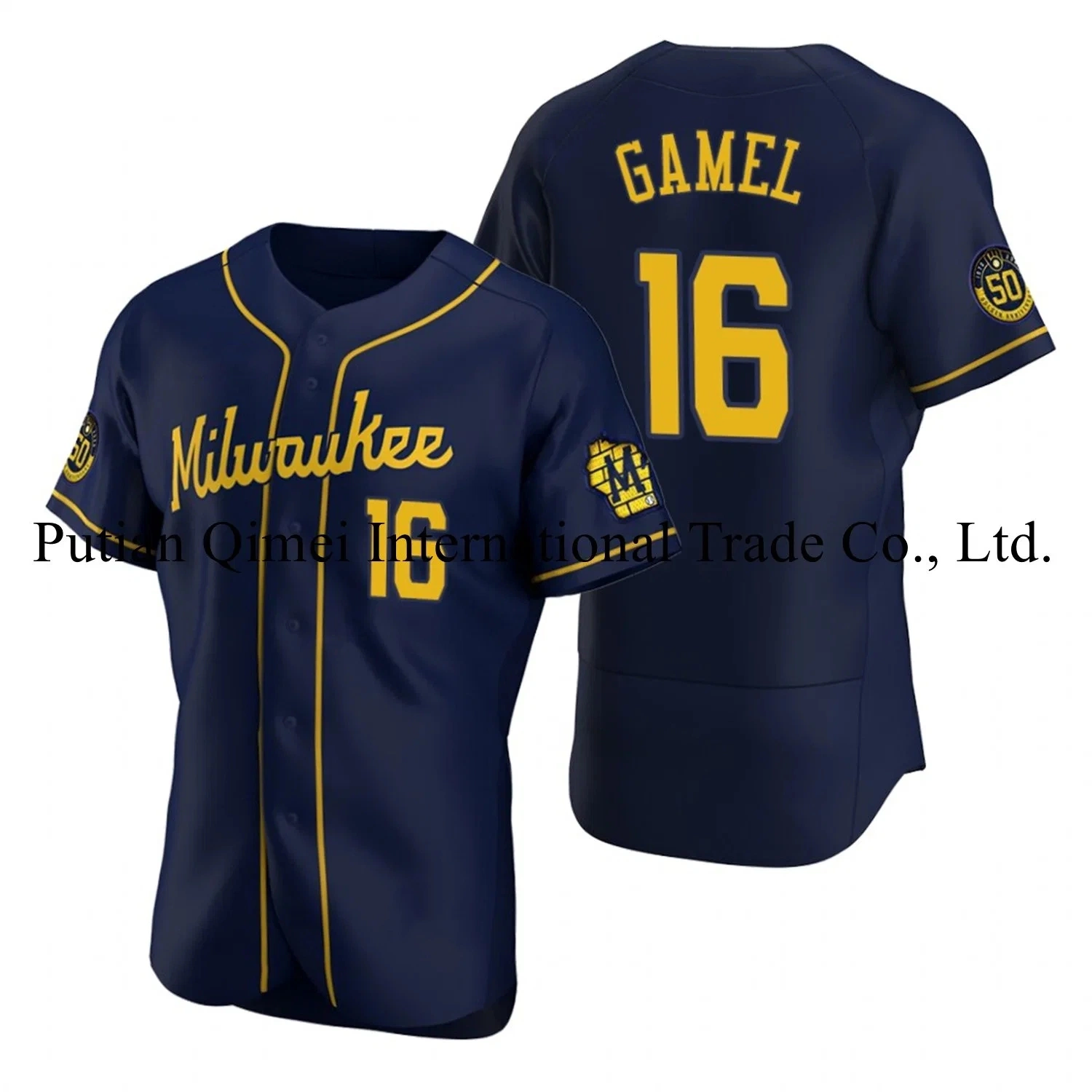 Günstige Neue Marke 16 Ben Gamel Milwaukee Brewers Baseball Trikots