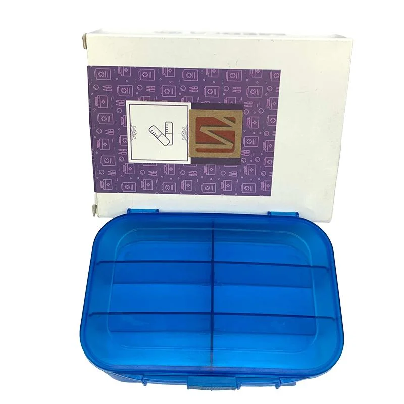 Moisture-Proof 6-Grids Pill Box Tablet Classification Medicine Storage Container with Detachable Partition