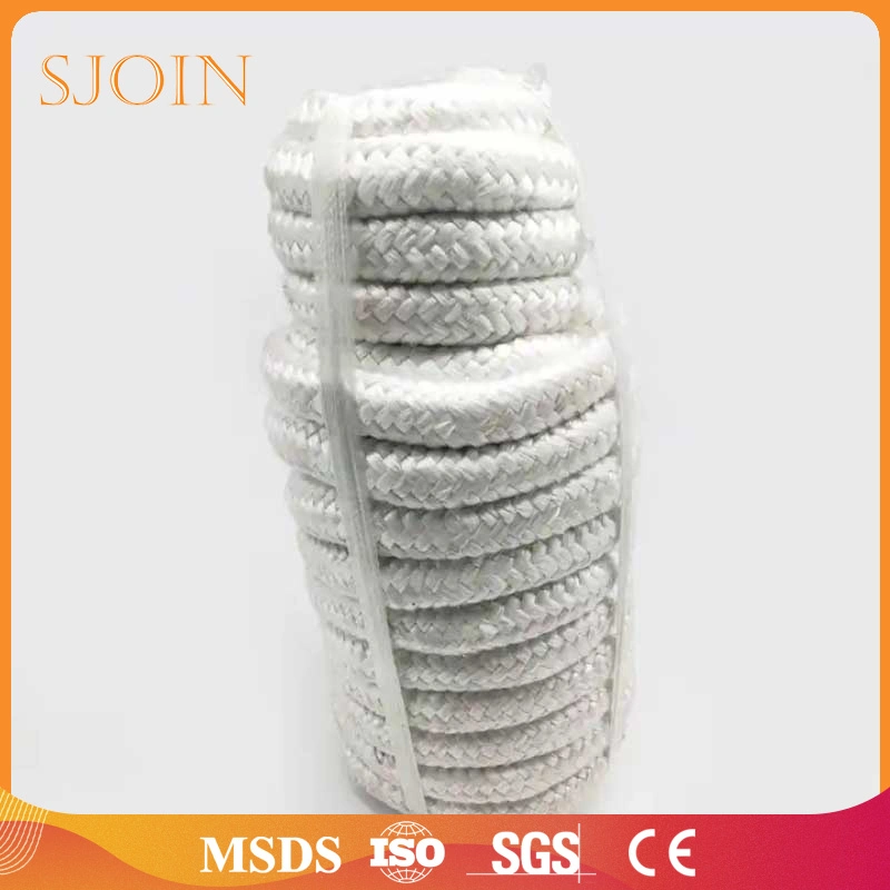 5mm 8mm 10mm 20mm 25mm 30mm Thermal Insulation Fireproof Fireplace Round Square Insulation Material Woven Sealing Rope Glass Fiber Rope Refractory Rope