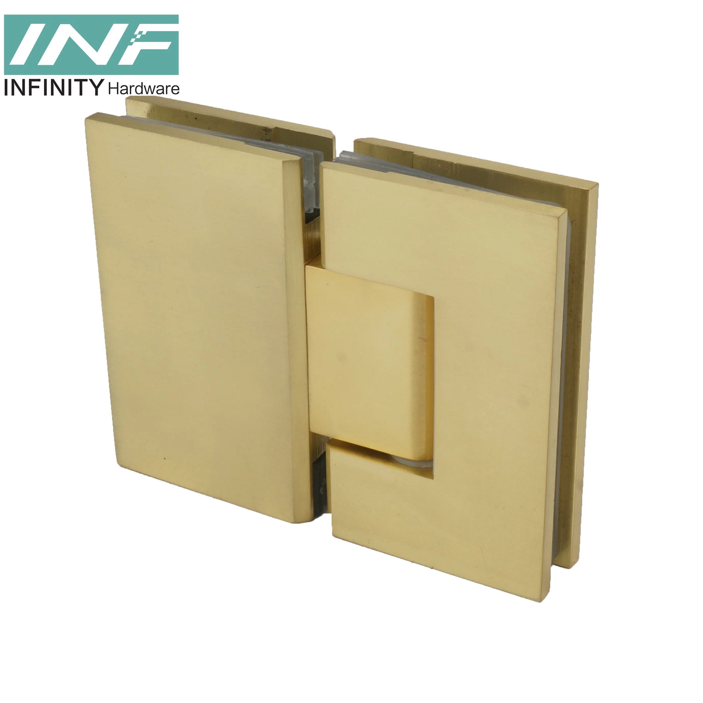 Door and Window Hinge Brass Brushed Nickel 180 Degree Stainless Steel Shower Glass Door Hinge Bathroom Accessories