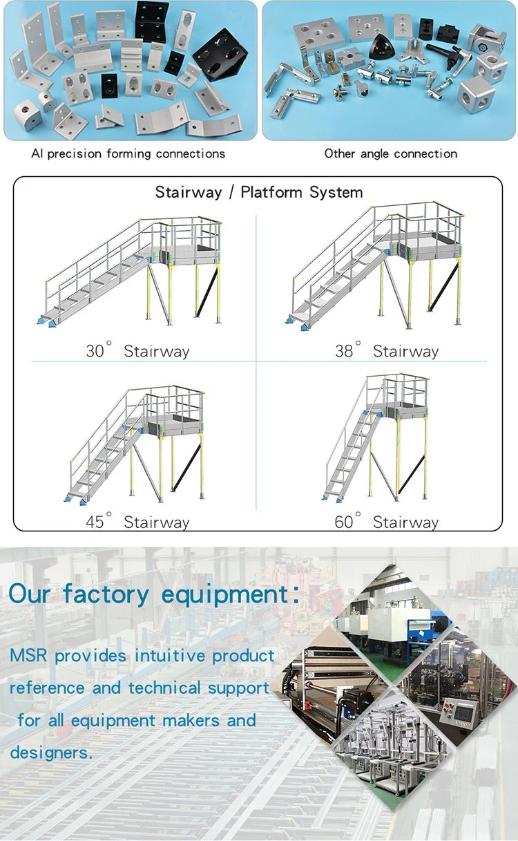 Chinese Manufacturer 6105 T5 T Slotted 10 60X60 Aluminium/Aluminum Extrusion for Workbench/Frame/Robot 6060 60120 80120