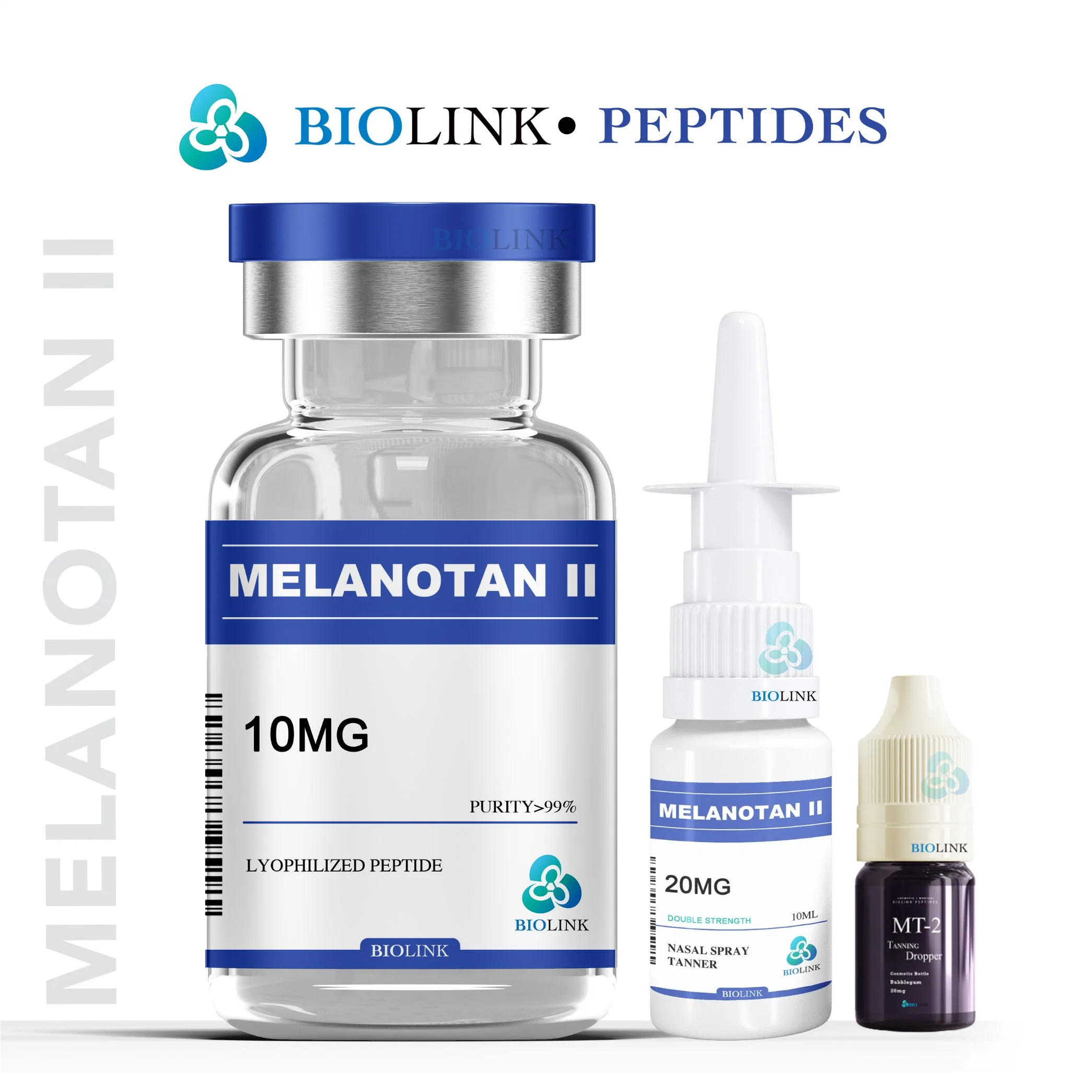 Peptide de bronzage Melanotan 2 MT2 Melanotan II 20 mg UK pour Sunless Self Tan cas: 121062-08-6