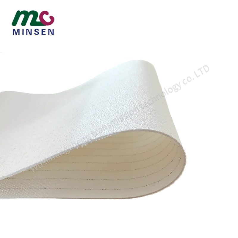 2.0mm 3.0mm 4.0mm White Snakeskin PVC/PU/Pvk Light Industrial Conveyor/Transmission Belt/Belting