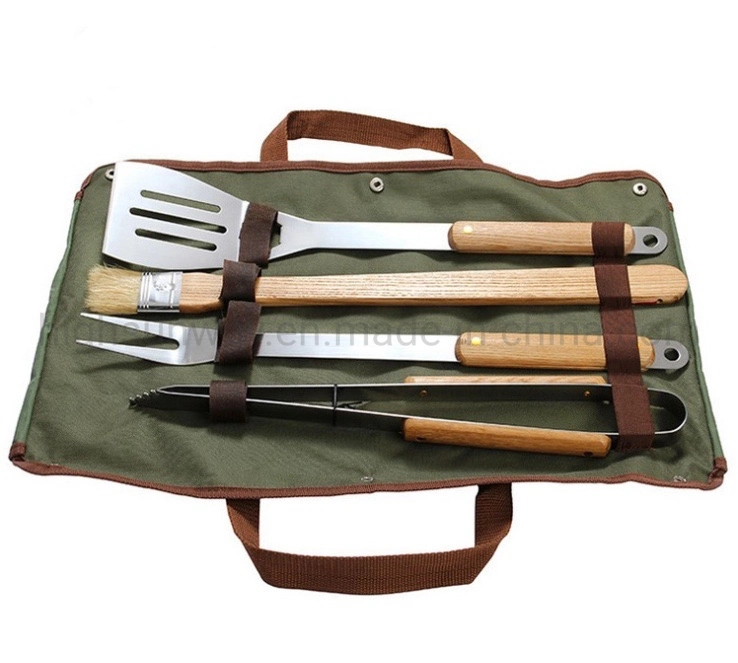 Grill Barbecue Tool Set with Oxford Apron Carry Bag BBQ Grilling Tools