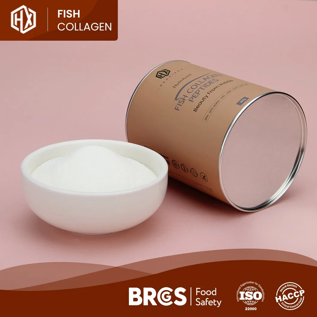 Taiwanmei China Organic Marine Collagen Powder Manufacturing Collagen Pepides Type 1 2 3 4 5 إصلاح الشعر الجاف / الفرزيزي سمك القد مسحوق الكولاجين مع الفلفل