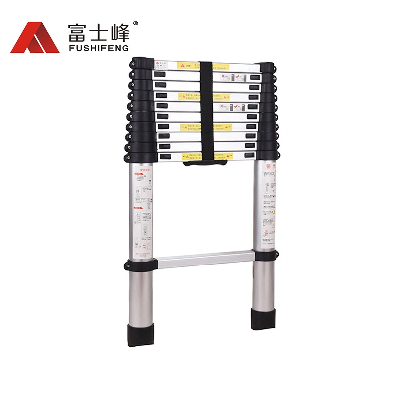 En131-6 Approvaled Aluminium Straight Telescopic Ladder with Spacing to Protect The Fingers