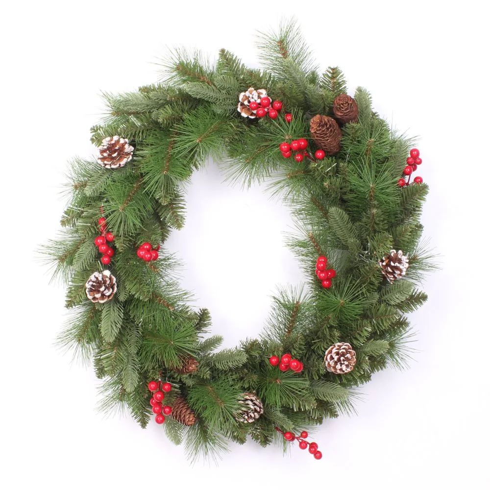 Customizable Design Unadorned Faux Christmas Wreath Ornament