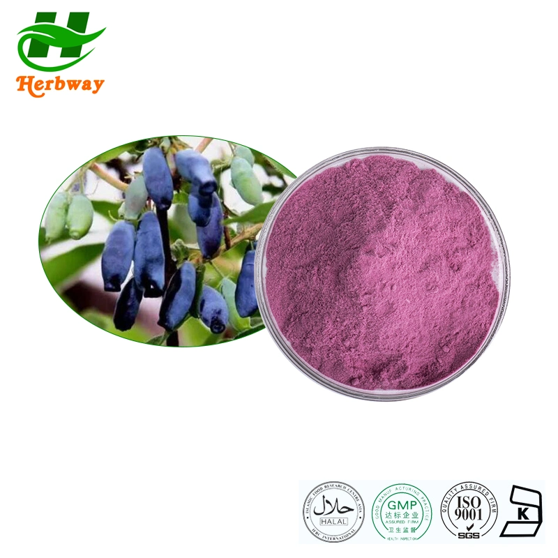 Muestra gratis Lonicera Herbway Caerulea Var. Edulis Blue Madreselva polvo de la fruta