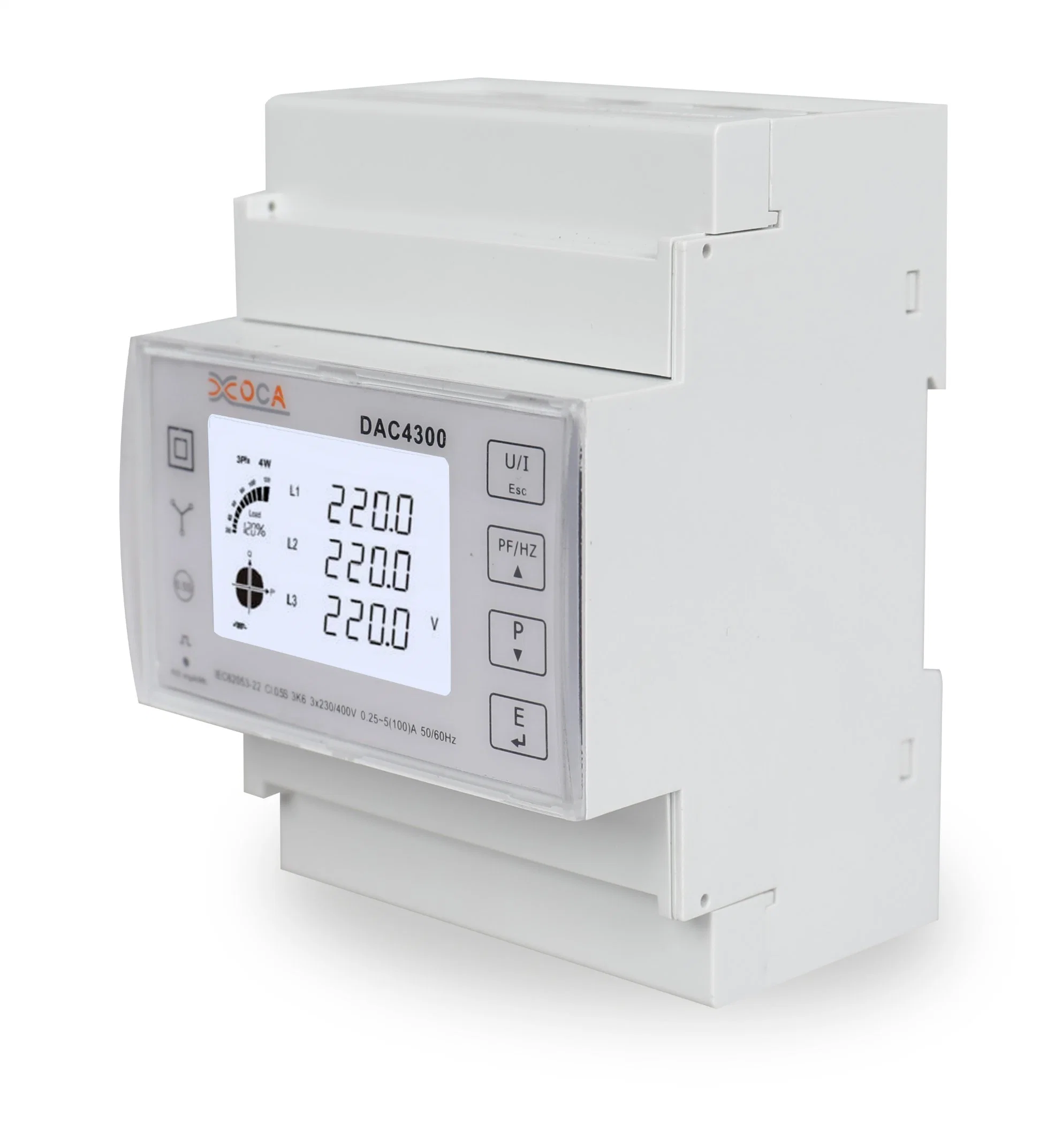 Dac4120C DIN Rail Wireless Smart eléctrico Modbus multímetro